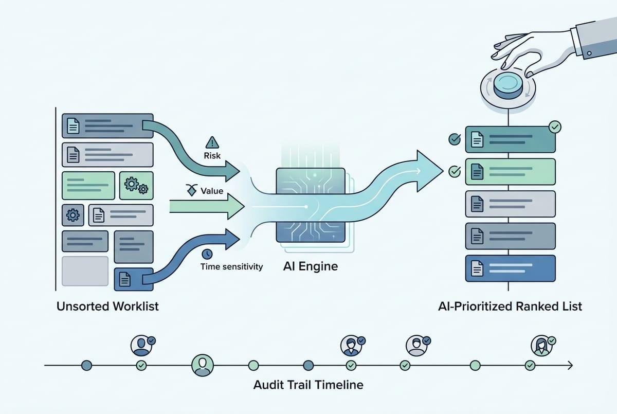 The first time AI reorders your worklist: prioritization that feels helpful vs. intrusive